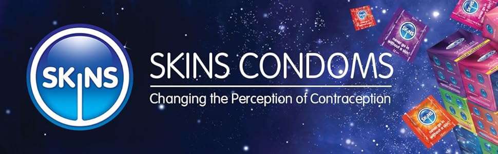 skins condoms on a space background