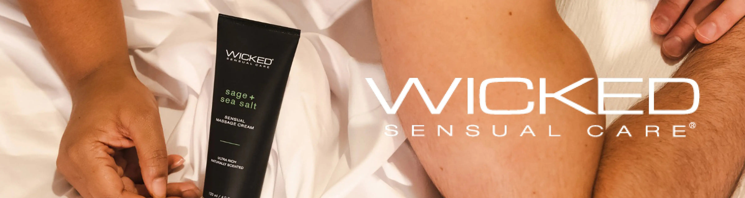 Wicked Sensual Care product with branding on a white background